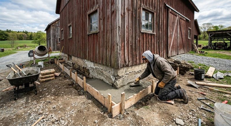 Barn Concrete Finishing Service